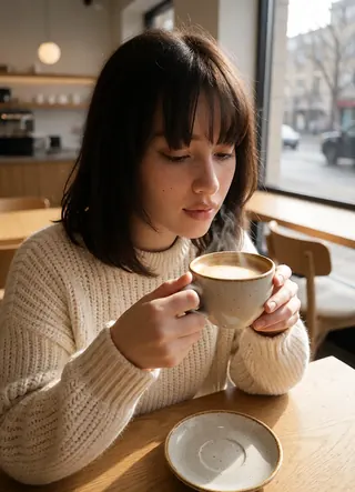 Frame 02, cafe, morning: face match 0.49