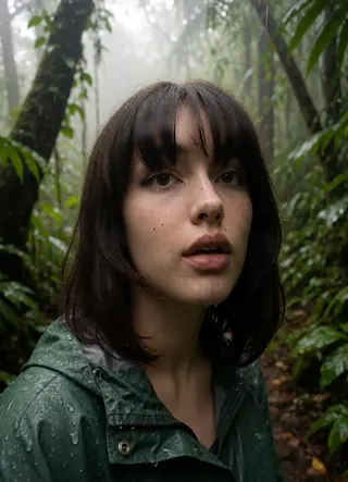 Frame 13, rainforest: face match 0.74