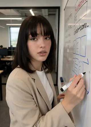 Frame 19, office whiteboard: face match 0.81